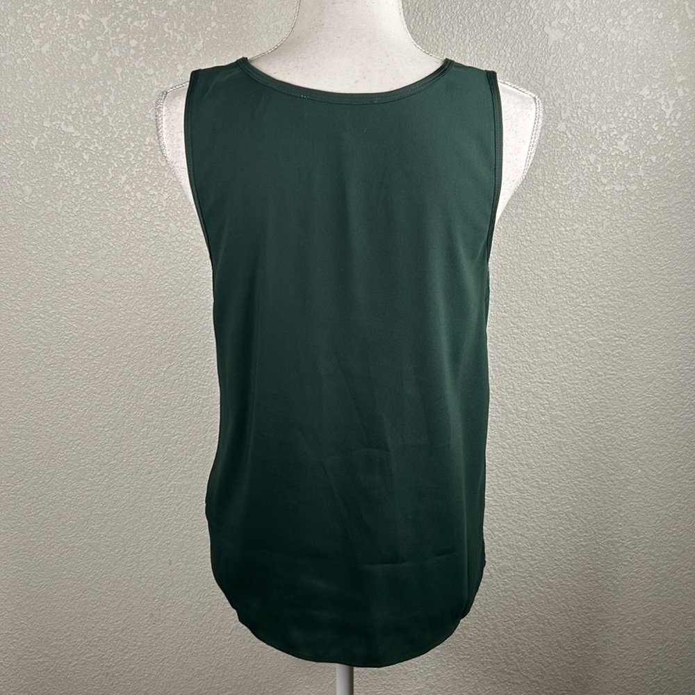 Lark & Ro Green Sleeveless Career Business Classic Tank Top Size 4 - Picture 4 of 6